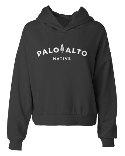Palo Alto Native Women's Crop Hoodie in black
