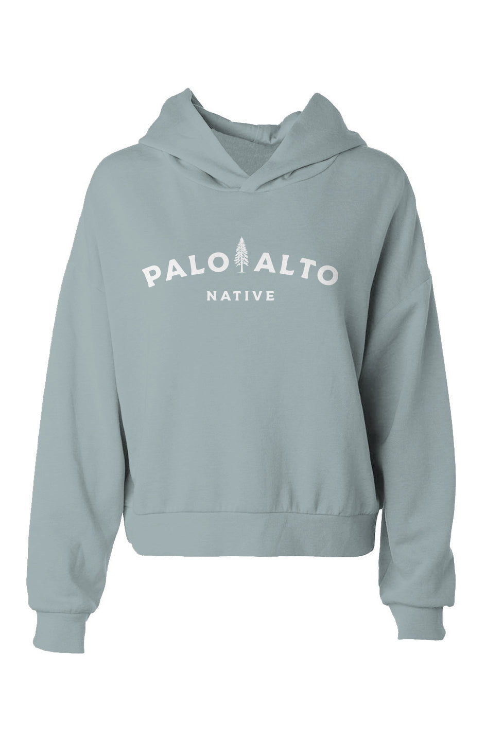 Palo Alto Native Women's Crop Hoodie in sgae green