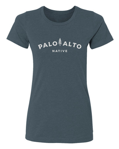 Front view of women's palo alto native t-shirt by crown moto