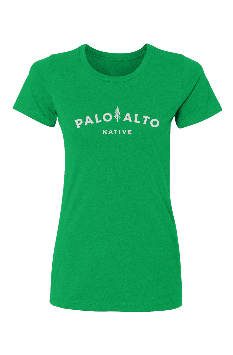 Front view of women's palo alto native t-shirt by crown moto