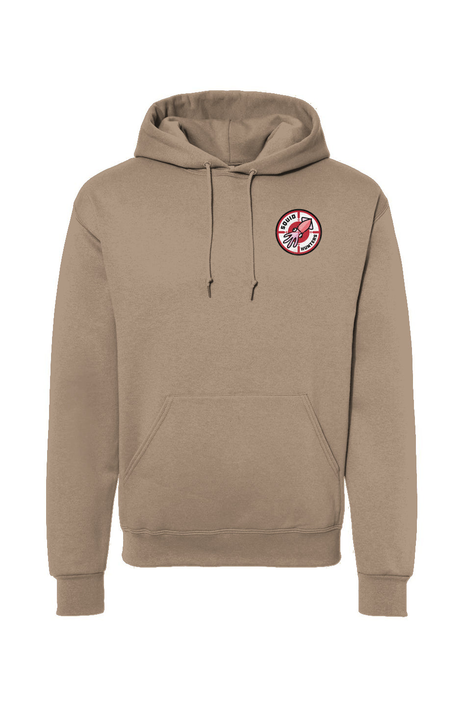 Squid Hunters motorcycle club woodside logo on back of Hooded Sweatshirt