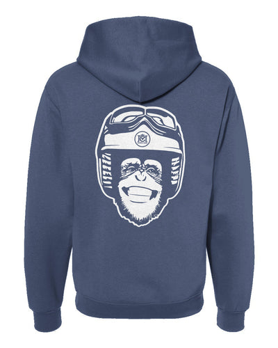Moto Monkey hooded sweatshirt, hoodies, hoodie, monkey, chimp, chimpanzee, motorcycle riders, motorcycles, motorbikes, riders, warm, funny, humor, motorcycle lifestyle, motorcycle hoodie, original, crown moto