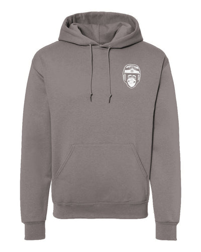 Moto Monkey hooded sweatshirt, hoodies, hoodie, monkey, chimp, chimpanzee, motorcycle riders, motorcycles, motorbikes, riders, warm, funny, humor, motorcycle lifestyle, motorcycle hoodie, original, crown moto