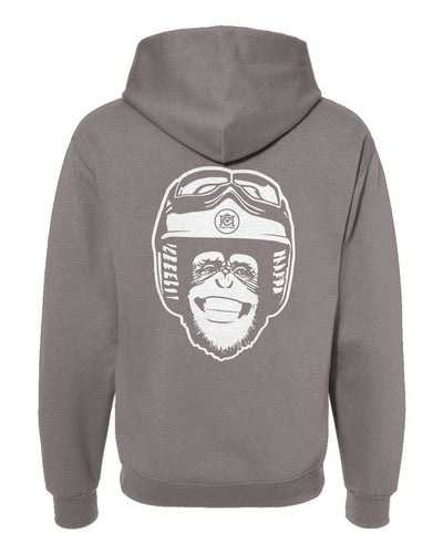 Moto Monkey hooded sweatshirt, hoodies, hoodie, monkey, chimp, chimpanzee, motorcycle riders, motorcycles, motorbikes, riders, warm, funny, humor, motorcycle lifestyle, motorcycle hoodie, original, crown moto