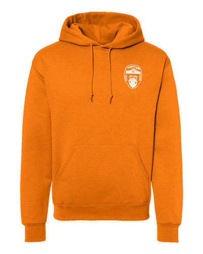 Moto Monkey hooded sweatshirt, hoodies, hoodie, monkey, chimp, chimpanzee, motorcycle riders, motorcycles, motorbikes, riders, warm, funny, humor, motorcycle lifestyle, motorcycle hoodie, original, crown moto