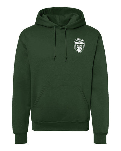 Moto Monkey hooded sweatshirt, hoodies, hoodie, monkey, chimp, chimpanzee, motorcycle riders, motorcycles, motorbikes, riders, warm, funny, humor, motorcycle lifestyle, motorcycle hoodie, original, crown moto