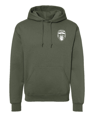 Moto Monkey hooded sweatshirt, hoodies, hoodie, monkey, chimp, chimpanzee, motorcycle riders, motorcycles, motorbikes, riders, warm, funny, humor, motorcycle lifestyle, motorcycle hoodie, original, crown moto