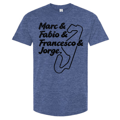 2016+ Era MotoGP Motorcycle Champions T-Shirt, marc marquez, fabio quartararo, francesco bagnaia, jorge martin, motogp, gp racing, motorcycle racing, champions, spain, spanish grand prix, motorbike, track, catalunya, motorcycle t-shirt