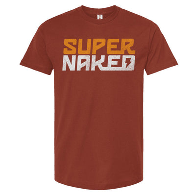 SUPERNAKED Stacked T-shirt, supernaked, super naked, crown moto, naked bikes, super duke, streetfighter, mt10, h2r, ride naked, motorcycles, motorbike, original, brand, speed triple, no fairings, t-shirt, shirt