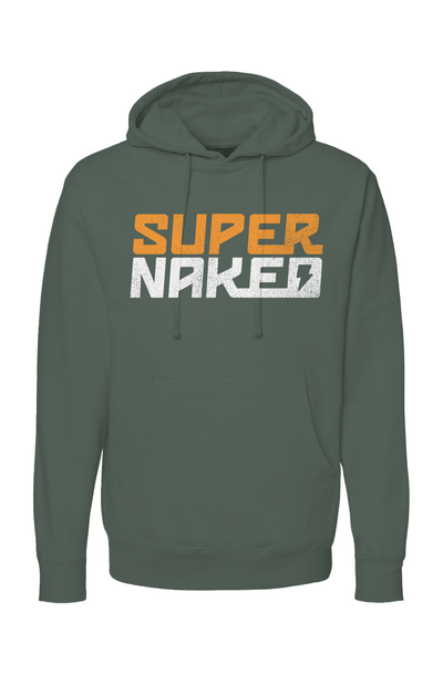 SUPERNAKED Stacked Hoodie, supernaked, super naked, crown moto, naked bikes, super duke, streetfighter, mt10, h2r, ride naked, motorcycles, motorbike, original, brand, speed triple, no fairings
