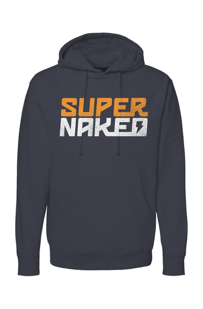 SUPERNAKED Stacked Hoodie, supernaked, super naked, crown moto, naked bikes, super duke, streetfighter, mt10, h2r, ride naked, motorcycles, motorbike, original, brand, speed triple, no fairings