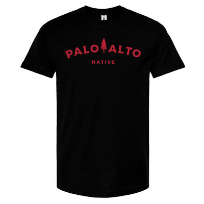 Palo Alto Native T-Shirt, shirt, unisex shirt, palo alto, silicon valley, stanford, native, university avenue, el palo alto, gunn high school, paly, historic, sf bay area