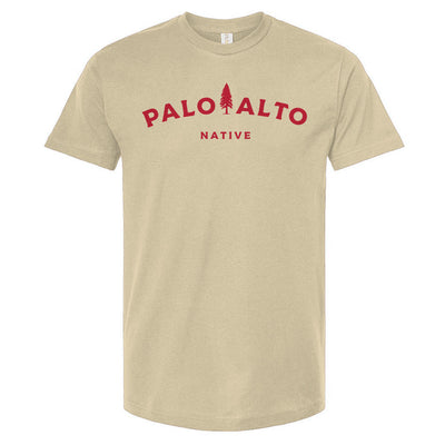 Palo Alto Native T-Shirt, shirt, unisex shirt, palo alto, silicon valley, stanford, native, university avenue, el palo alto, gunn high school, paly, historic, sf bay area