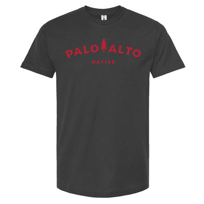 Palo Alto Native T-Shirt, shirt, unisex shirt, palo alto, silicon valley, stanford, native, university avenue, el palo alto, gunn high school, paly, historic, sf bay area
