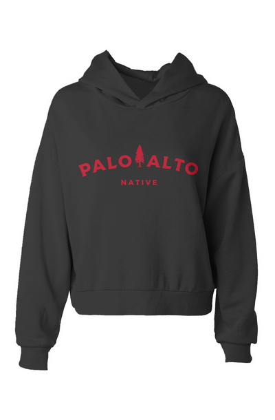 Palo Alto Native Women's Hip Height Hoodie, Palo Alto Native Hoodie, california, sf bay area, pa, palo alto, el palo alto, hoodie, tree, stanford, gunn high school, native, born here, silicon valley, university avenue