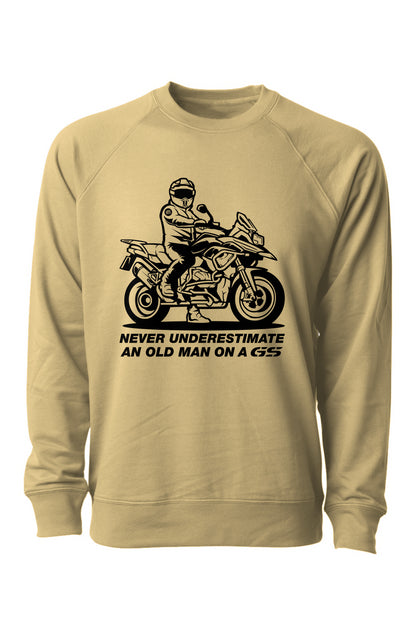 Never Underestimate an Old Man on a GS Crewneck Sweatshirt