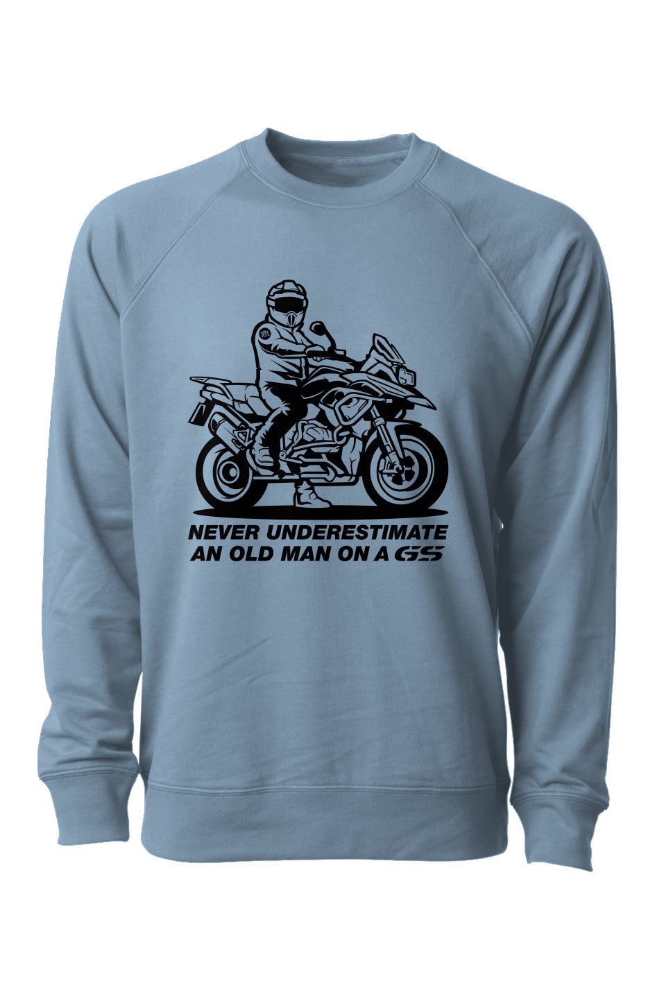 Never Underestimate an Old Man on a GS Crewneck Sweatshirt