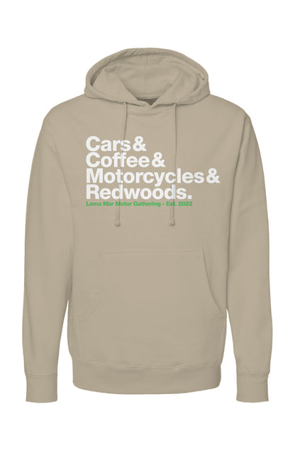 Cars & Coffee, Motorcycles & Redwoods Loma Mar Motor Gathering Hoodie