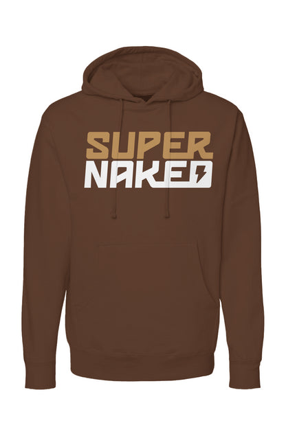 SUPERNAKED Gold & White Hoodie, naked bikes, streetfighter, super duke, mt10, ride naked, supernaked, brown hoodie
