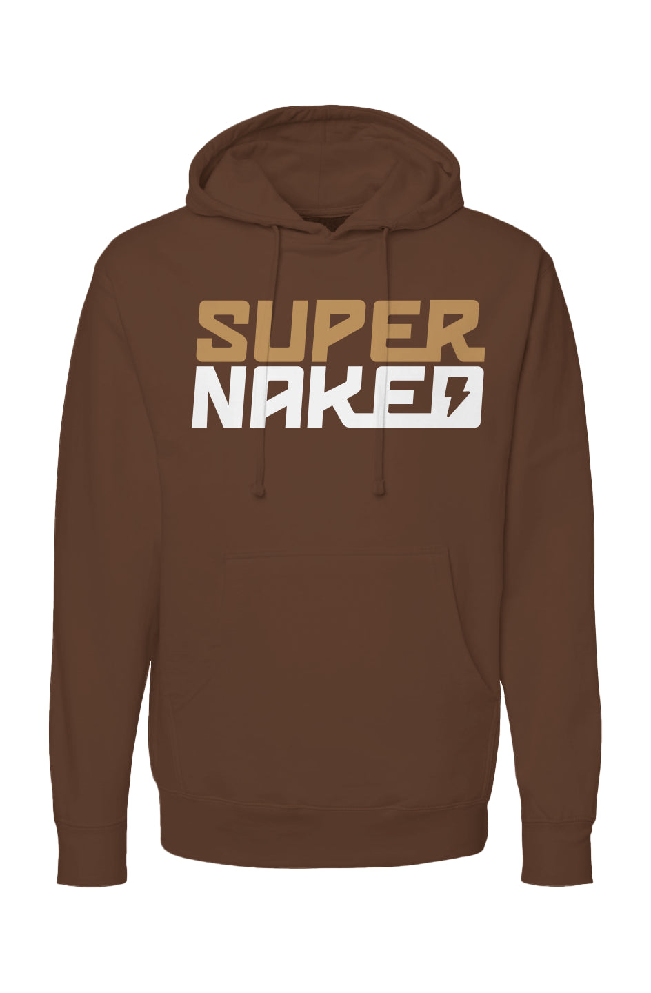 SUPERNAKED Gold & White Hoodie, naked bikes, streetfighter, super duke, mt10, ride naked, supernaked, brown hoodie