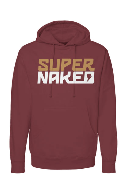 SUPERNAKED Gold & White Hoodie, naked bikes, streetfighter, super duke, mt10, ride naked, supernaked, maroon hoodie