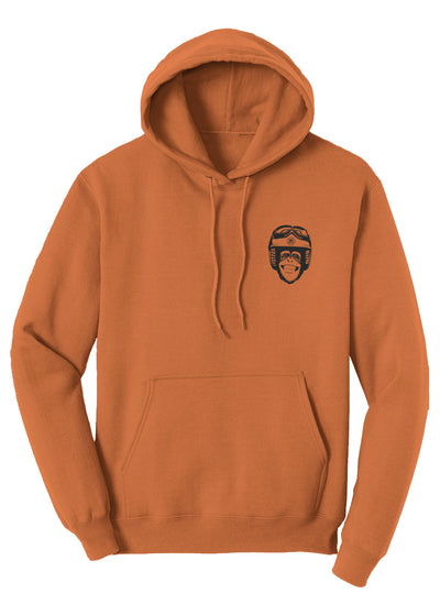 Moto Monkey Fleece Pullover Hoodie, orange, ktm, earthtone, motorcycle lifestyle, motorbikes, motorcycle riders