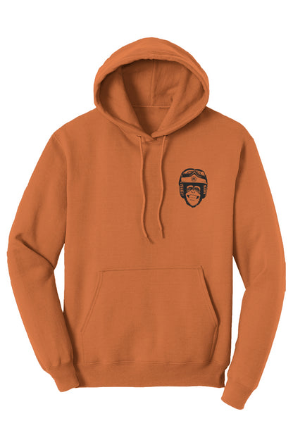 Moto Monkey Fleece Pullover Hoodie, orange, ktm, earthtone, motorcycle lifestyle, motorbikes, motorcycle riders
