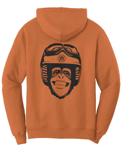 Moto Monkey Fleece Pullover Hoodie, orange, ktm, earthtone, motorcycle lifestyle, motorbikes, motorcycle riders