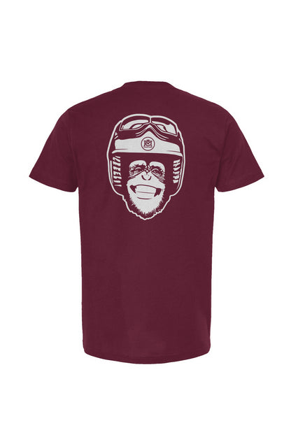 Moto Monkey Unisex T-Shirt, chimpanzee, motorcycle lifestyle, motorcycle addiction, motorcycle shirts, motorcycle clothing, original, funny, humor, animals