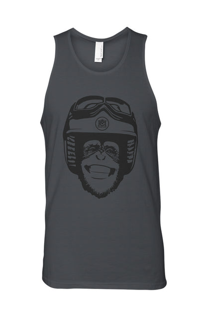 Moto Monkey Cotton Tank Top, motorcycle shirts, motorcycle lifestyle, chimp, chimpanzee, funny, tank top, summer shirt, beach wear