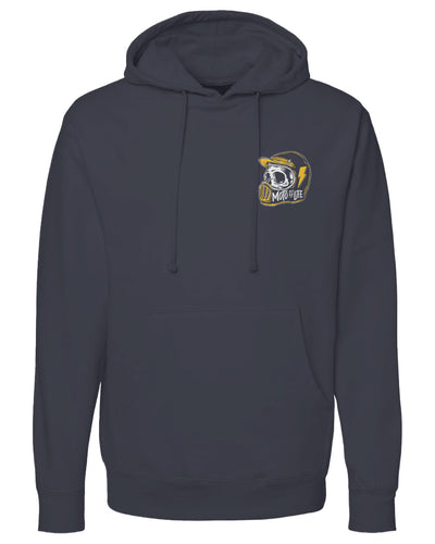 Moto is Life Skull Pullover Hoodie, motorcycle lifestyle, supermoto, mx, motocross, motorcycles, gifts for riders, skull, dirtbikes, illustration