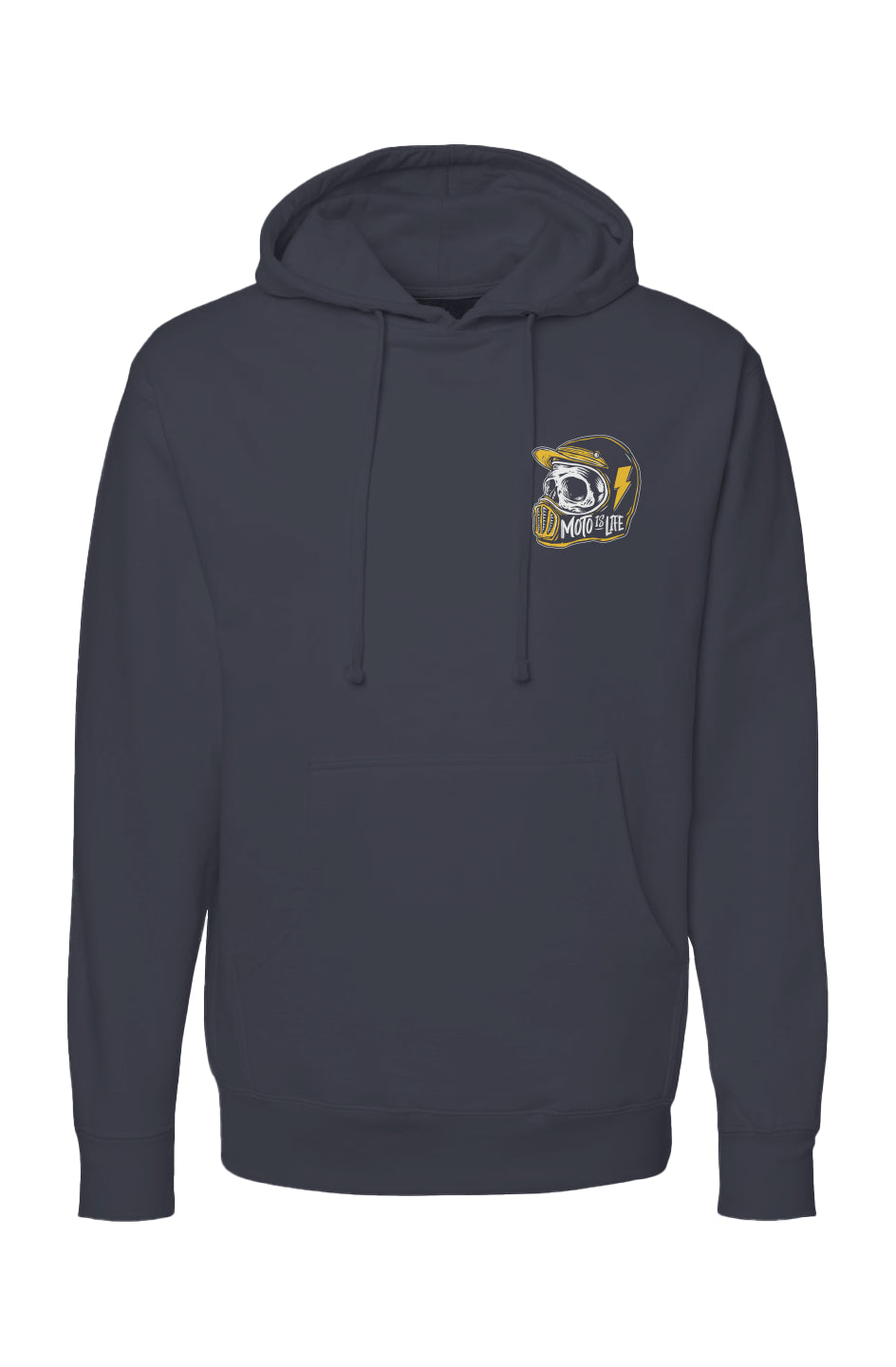 Moto is Life Skull Pullover Hoodie, motorcycle lifestyle, supermoto, mx, motocross, motorcycles, gifts for riders, skull, dirtbikes, illustration