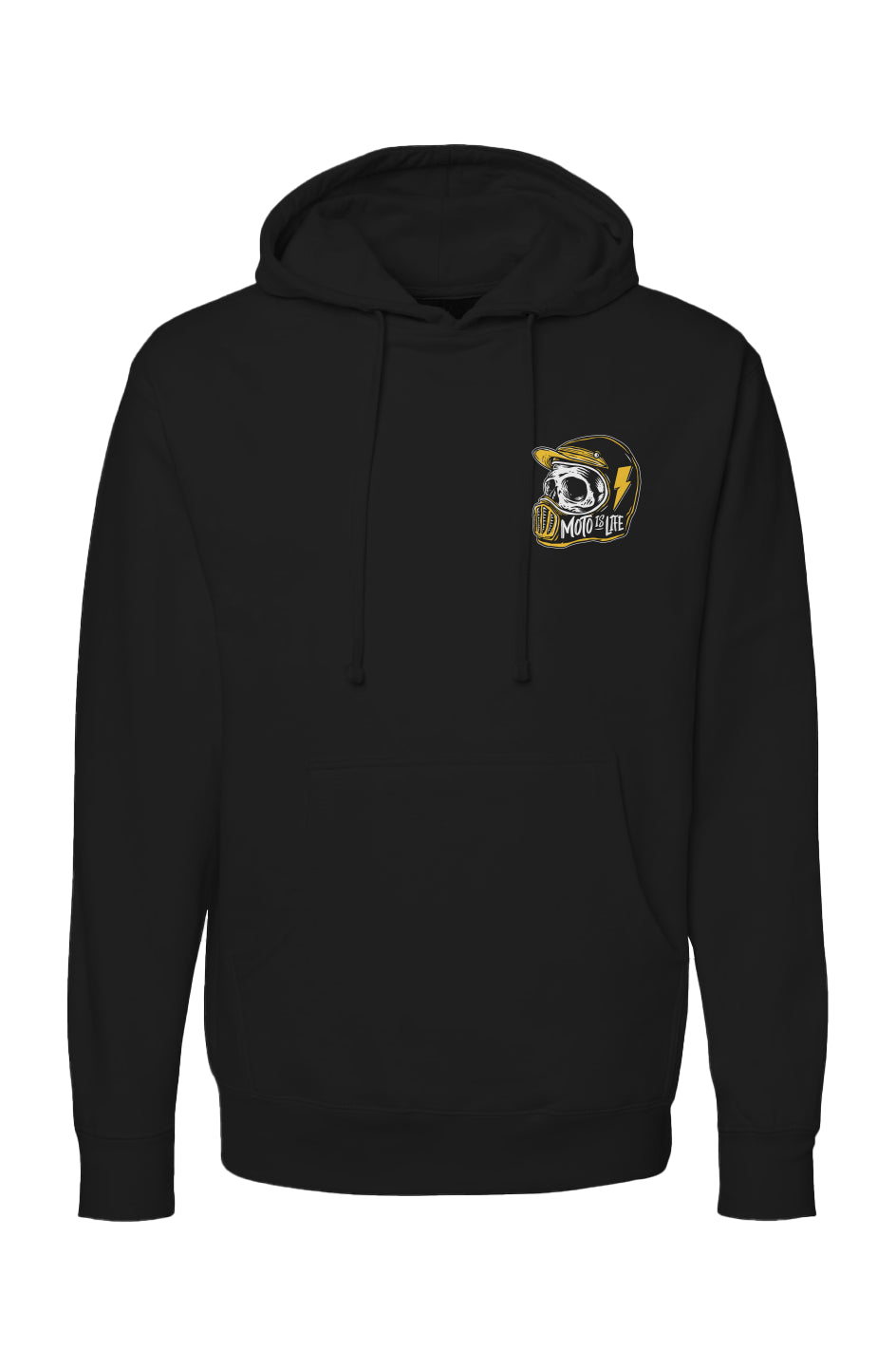 Moto is Life Skull Pullover Hoodie, motorcycle lifestyle, supermoto, mx, motocross, motorcycles, gifts for riders, skull, dirtbikes, illustration