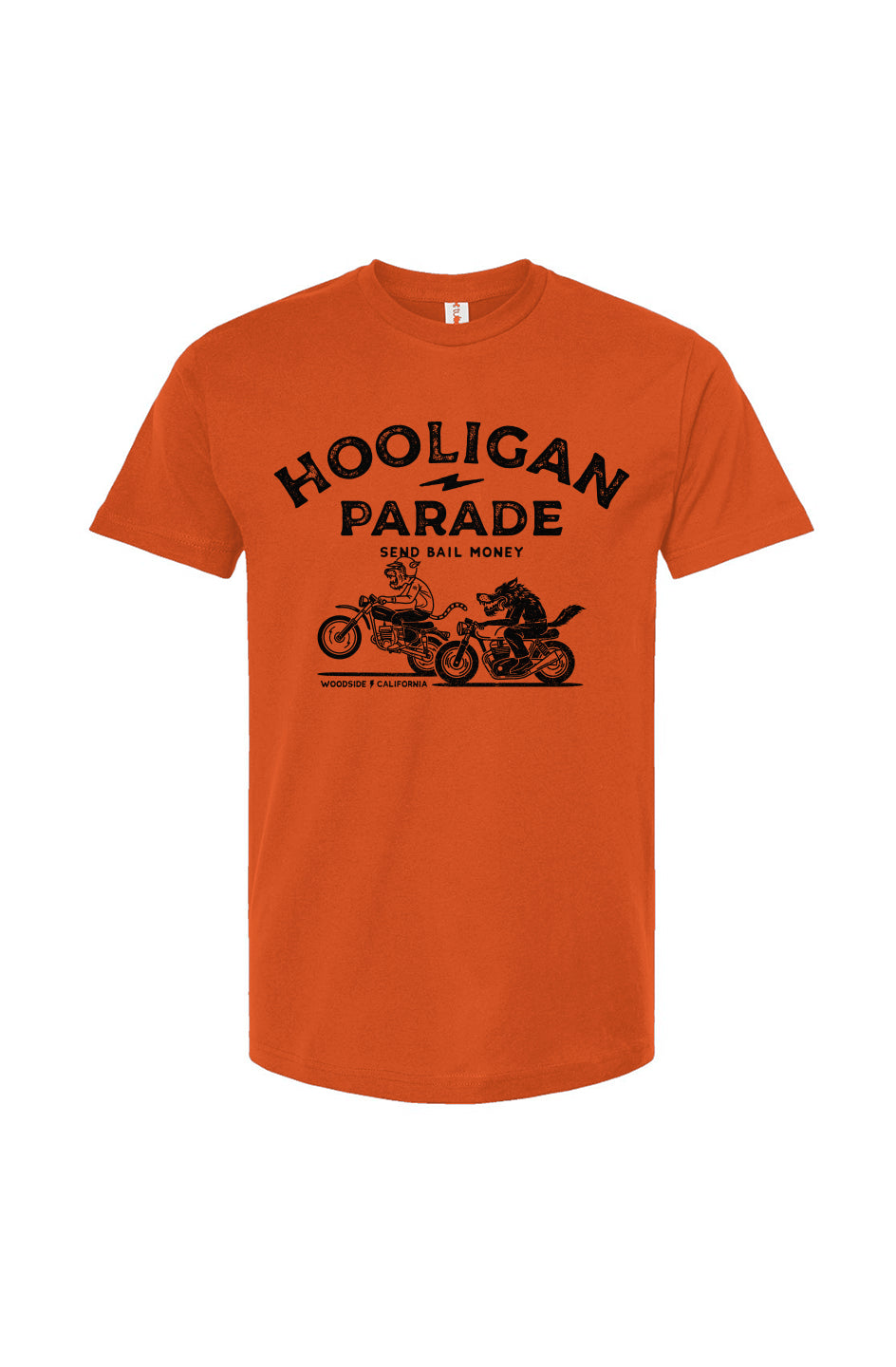 Hooligan Parade Local Animals T-Shirt in orange, motorcycles, motorbikes, supermoto