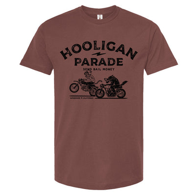Hooligan Parade Local Animals T-Shirt, motorcycles, motorbikes, supermoto, hooligans, motorcycle shirts, motorcycle lifestyle, supermoto, san francisco, sf, california, crown moto, wheelies, stoppies, endos, burnouts, speeding, lawbreakers, bail money, street racing