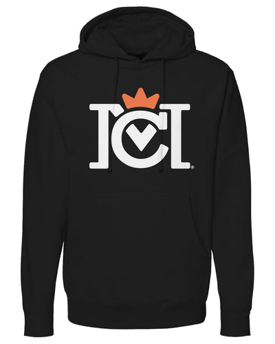 Crown Moto Factory Team Hoodie, front, chest, crown moto logo, factory rider, printed sleeves, large logo, visible, hooded sweatshirt, motorcycles, motorcycle lifestyle