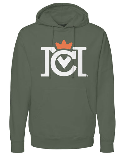 Crown Moto Factory Team Hoodie, front, chest, crown moto logo, factory rider, printed sleeves, large logo, visible, hooded sweatshirt, motorcycles, motorcycle lifestyle