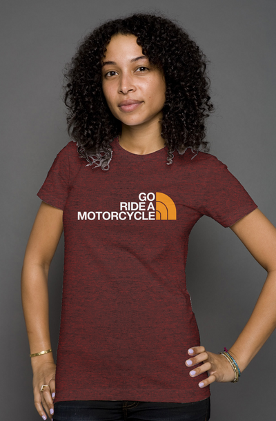 'Go ride a motorcycle' NF Parody Women's Heather T-shirt