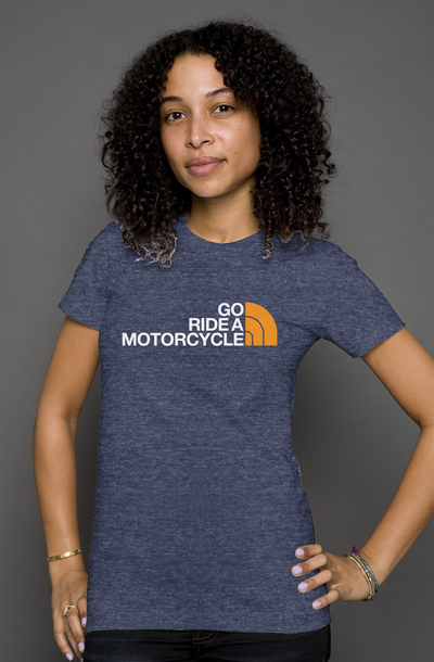 'Go ride a motorcycle' NF Parody Women's Heather T-shirt