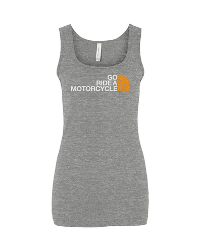 'Go ride a motorcycle' NF Parody Women's Micro Rib Tank in grey