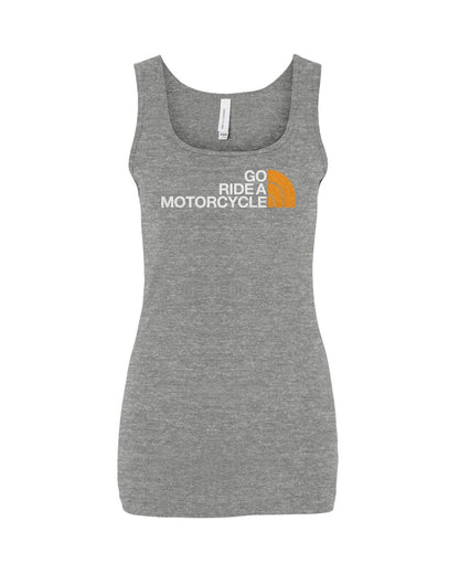 'Go ride a motorcycle' NF Parody Women's Micro Rib Tank in grey