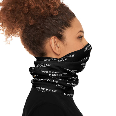 Profile image of woman wearing a Motorcycle People tube scarf neck gaiter, motorcycle accessory, motorcycle lifestyle, uv protection, san francisco, rider gear, gifts for riders