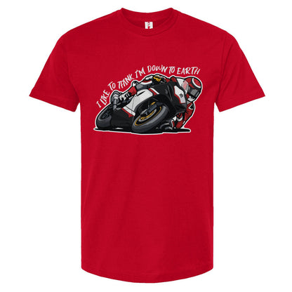 down to earth motorcycle t-shirt