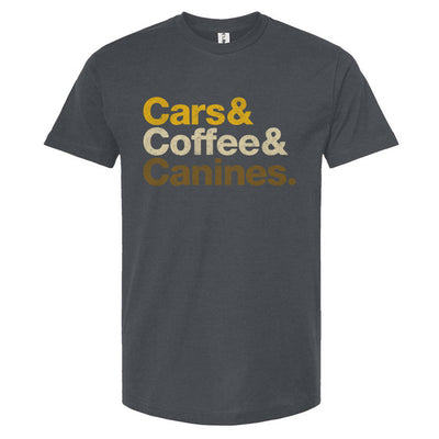 Cars & Coffee & Canines Unisex T Shirt