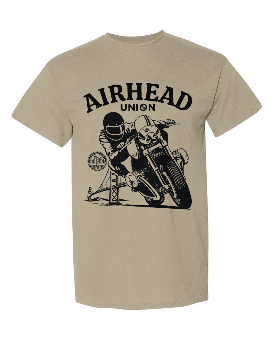 Airhead Union SF Motorcycle T-shirt by Crown Moto