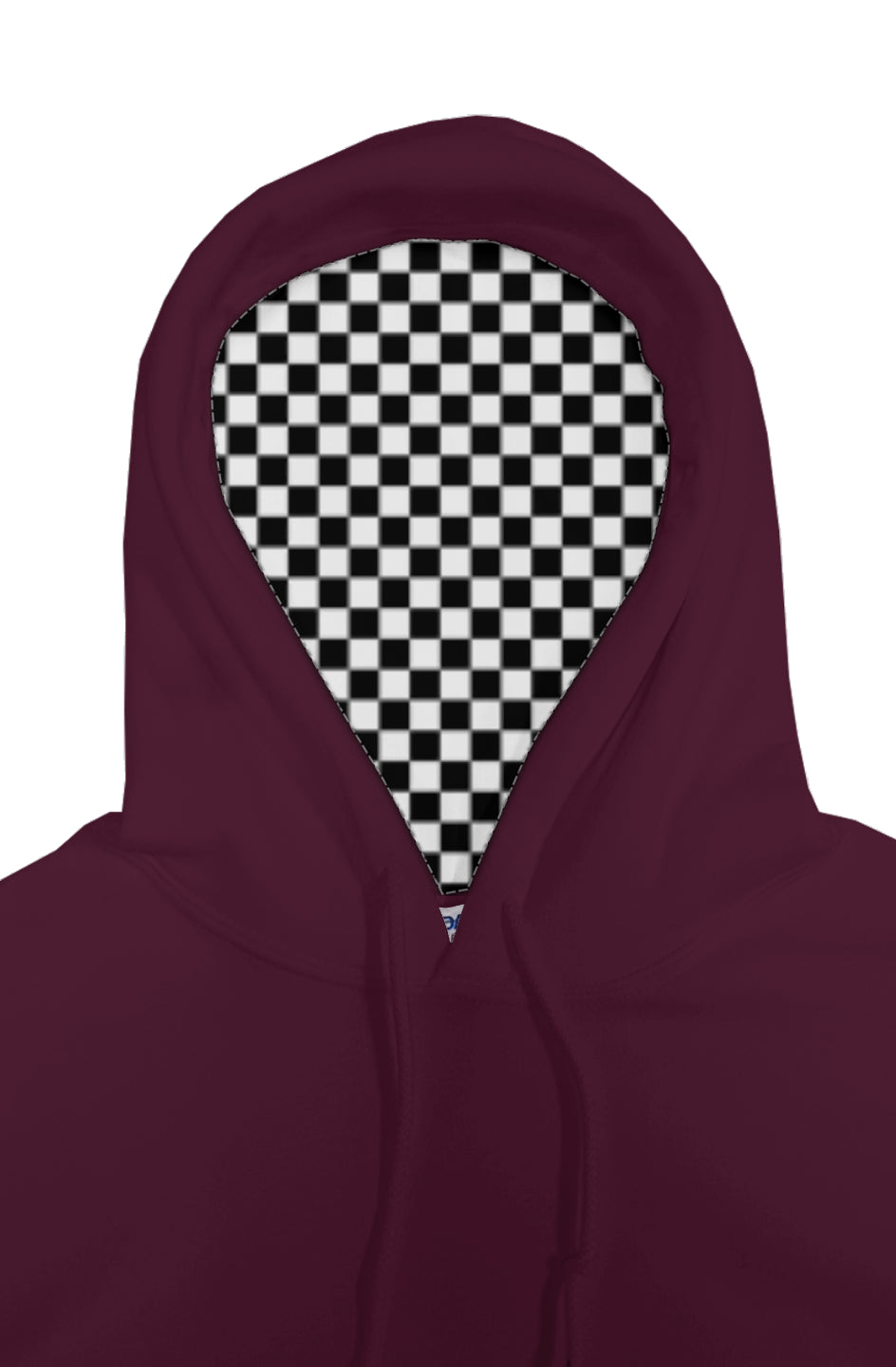 Checkered Flag Embroidered Logo Hoodie