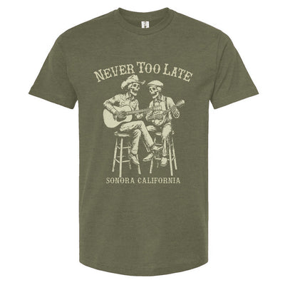 Never too late band t-shirt