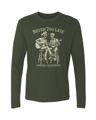 Never Too Late Men's Long Sleeve Crew