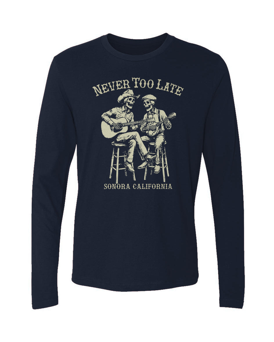 Never Too Late Men's Long Sleeve Crew