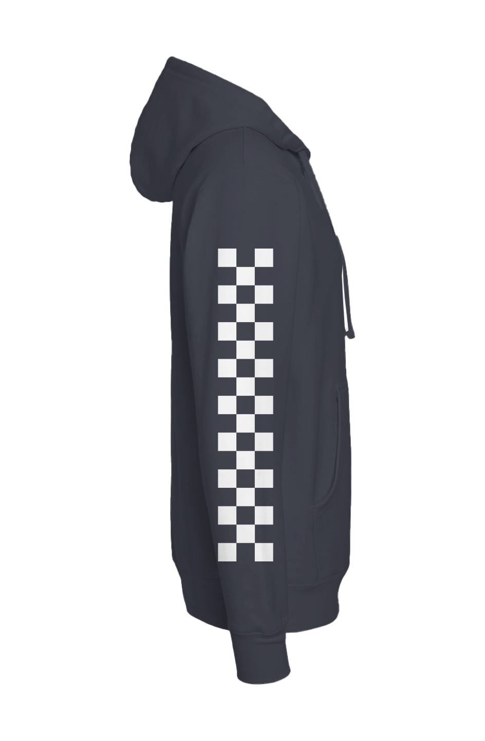 Motorcycle People NY Checkered Sleeve Hoodie